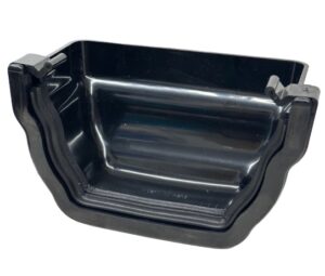 Krown Ogee Gutter External Stopend Black
