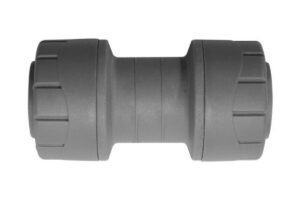 Polypipe Pushfit Straight Coupler Grey