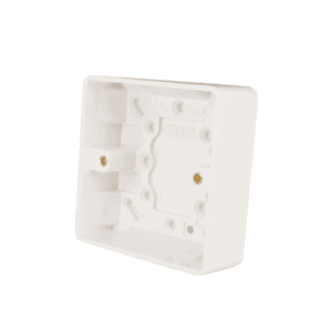 1 gang 25mm white backbox