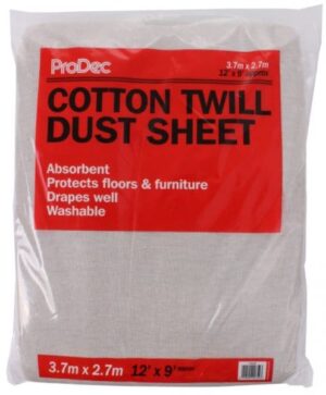 12' x 9' (3.6m x 2.7m) Cotton Twill Dust Sheet