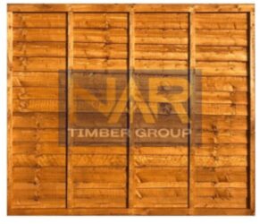 Waney Lap Panels Five Bar Fully Framed