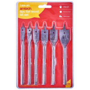 6pc Metric Flat Wood Bit Set