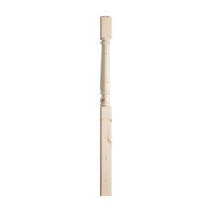 Pine Half One Piece Newel Post