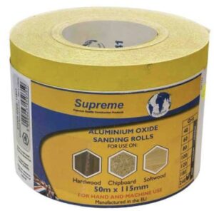 Supreme Aluminium Oxide Sanding Roll 50m x 115mm