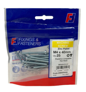 Machine Screw Zinc Plated M4