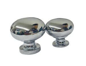 Cupboard Knob Solid Chrome Plated Round