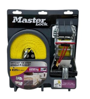 8,25m x 50mm Ratchet Tie Down with J-hooks