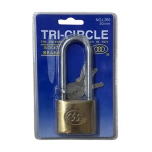 Tri-Circle Solid Brass Padlock @50mm