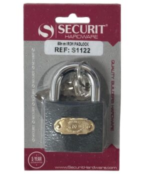 SECURITY Tricircle Iron Padlock Brass Cylinder