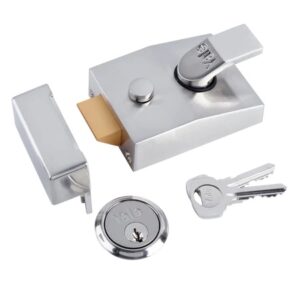 Yale Deadlocking Nightlatch Satin Chrome @60mm