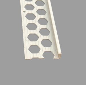 10mm White PVC Plastic Render Stop Bead @ 2.5m