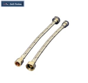 15mm x 3⁄4″F x 300mm Braided Standard Flexible Connector