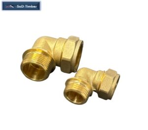 Brass Compression 90º Male Iron Elbow