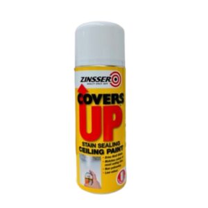 Zinsser Covers Up Stain Ceiling Spray Paint White @400ml