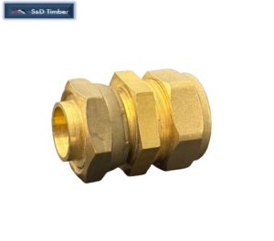 Brass Compression Straight Tap Connector 22mm x 3/4"
