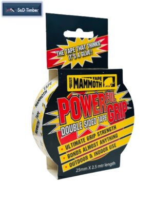 Powerful Grip Double Sided Tape @25mm x 2.5m length