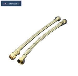 15mm x 1⁄2″F x 300mm Flexible Hose with Isovalve Tap Connector