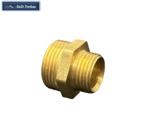 Brass Reducing hexagon Nipple 15mm x 3/4"