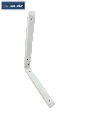 White Reinforced Shelf Bracket