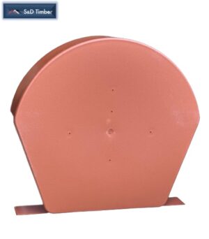 Rooftec Dry Verge Ridge End Caps - Round (Terracotta) Pack of 2