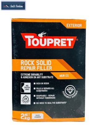 Toupret Rock Solid Repair Filler - 2Kg White Powder