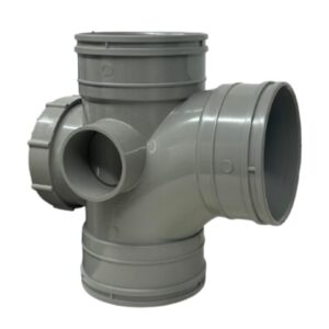 110mm Solvent Soil Triple Socket Acces Branch 92.5º Grey
