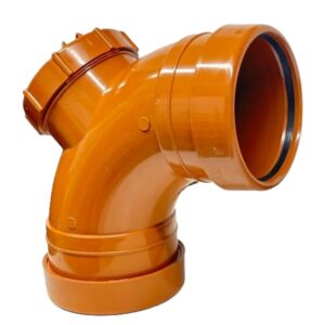 110mm Brown Underground Double Socket 87.5º Access Bend