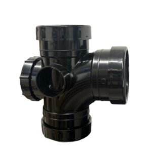 110mm Pushfit Soil Triple Socket Access Branch 92.5º Black
