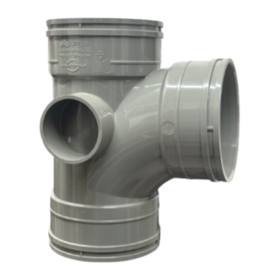 110mm Solvent Soil Triple Socket Branch 92.5º
