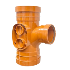 160mm Brown Underground Triple Socket Reducer 87.5º Branch