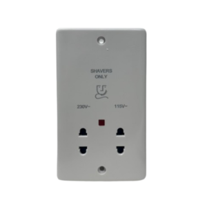 Dual Voltage Shaver Socket 115/230V - White