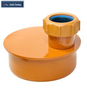 110mm x 32mm/42mm Brown Undergorund Single Waste Adaptor
