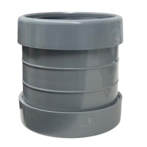 110mm Pushfit Soil Coupler Double Socket Grey
