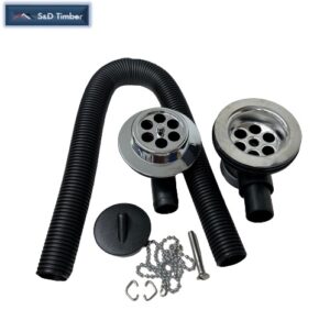 1.1/2" Combined Bath Waste with Plug and Ball Chain (Chrome)