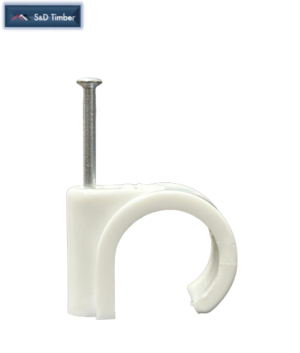 Talon Nail in Pipe Clip (White) Pack of 100