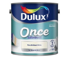 Dulux Once Satinwood Pure Brilliant White 2.5L