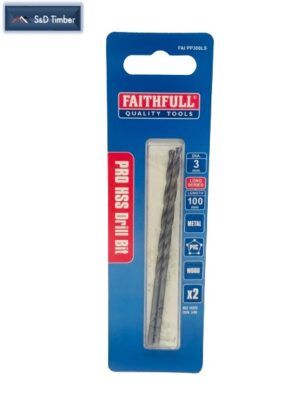 Faithfull Long Series HSS Metric Drill Bits ø3 x 100mm