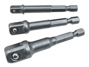 Faithfull Hex to Square Drive Adaptors Set of 3