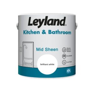 Leyland Kitchen & Bathroom Paint - Brilliant White 2.5L