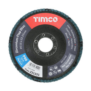 Timco Zirconium Flap Discs ø115 x 22.23mm