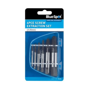 BlueSpot 6 Pieces Screw Extraction Set (3-25mm)