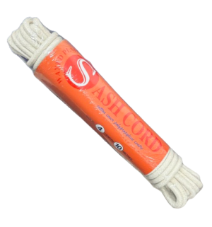Size 4 Waxed Platted Sash Cord White - 10m