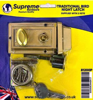 Supreme Traditional Bird Night Latch PB @2 Keys