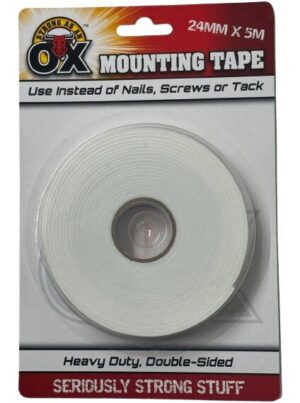 Heavy Duty Double Sided Mounting Tape 25mm x 5m